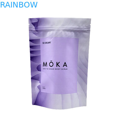 Logotipo personalizado impresso Stand Up Ziplock Pouch Sea Salt / Sabonete Líquido / Embalagem para Esfoliante Corporal