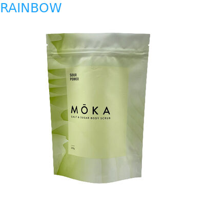 Logotipo personalizado impresso Stand Up Ziplock Pouch Sea Salt / Sabonete Líquido / Embalagem para Esfoliante Corporal