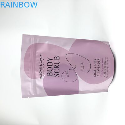 Bolsinhas com zíper Mylar Stand Up impressão Gravnre para esfoliação corporal sais de banho