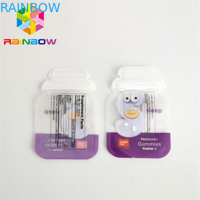 Sacos de Mylar impressos personalizados cortados sob pressão 3,5 g Holograma Holográfico Ziplock Saco em formato especial