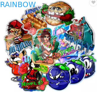 Saco para embalagem de alimentos comestíveis de toque suave 3,5 g para biscoitos em forma especial Sacos de Mylar recortados