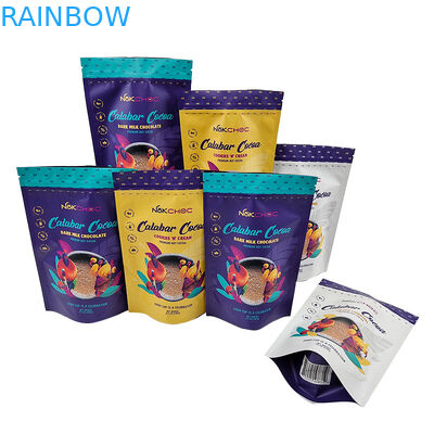 O empacotamento comestível personalizado está acima do saco do malote com prova do cheiro do zíper