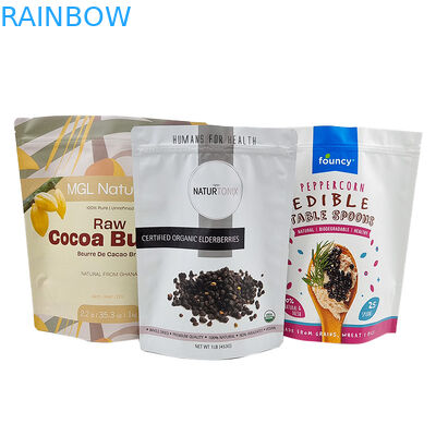 O empacotamento comestível personalizado está acima do saco do malote com prova do cheiro do zíper