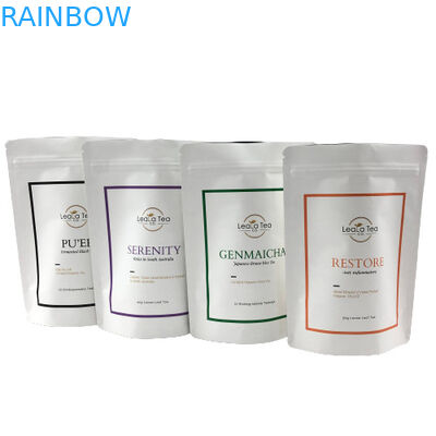 Os sacos feitos sob encomenda da folha de alumínio de Logo White Coffee Beans Tea Mylar cheiram a prova