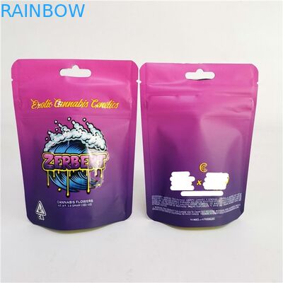 Incenso erval da folha plástica que empacota a flor do cannabis do malote do suporte do saco de Mylar acima