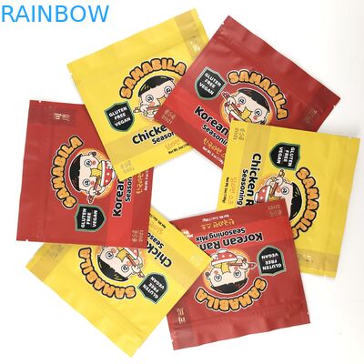 As cookies holográficas lustrosas de alumínio que empacotam os sacos 3.5g 7g estão acima dos malotes