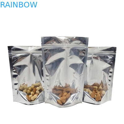 Folha de alumínio de CMYK que empacota a janela Front Silver Back Stand Up do espaço livre de Mylar Doypac Resealable