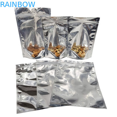 Folha de alumínio de CMYK que empacota a janela Front Silver Back Stand Up do espaço livre de Mylar Doypac Resealable