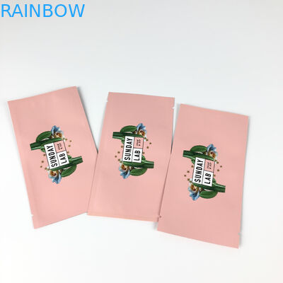 A flor secada que empacota o centro cor-de-rosa da impressão do saco de Mylar do calor selou o lado do malote três