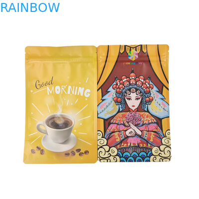 Embalagem de plástico comestível folha de alumínio com zíper sacos de pé para lanche biscoito proteína em pó