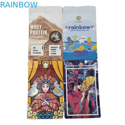 Embalagem de grau alimentício folha de alumínio fosca personalizada comestível Mylar Snack Sacos com zíper