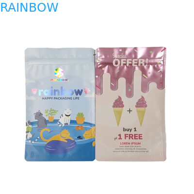 Embalagem de grau alimentício folha de alumínio fosca personalizada comestível Mylar Snack Sacos com zíper