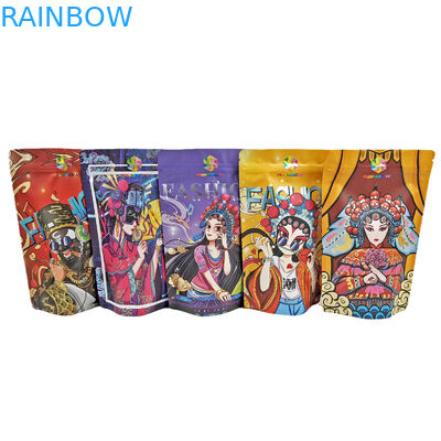 Bolsa comestível com zíper em pé 100 g de plástico para doces/lanches/café/comida para animais de estimação Sacos de Mylar