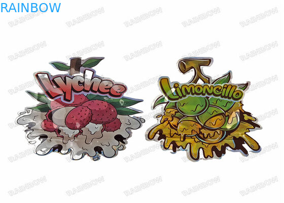 empacotamento de alimento de empacotamento dado forma irregular cortado holográfico da prova do cheiro do zíper de 3.5g 7g 14g 28g