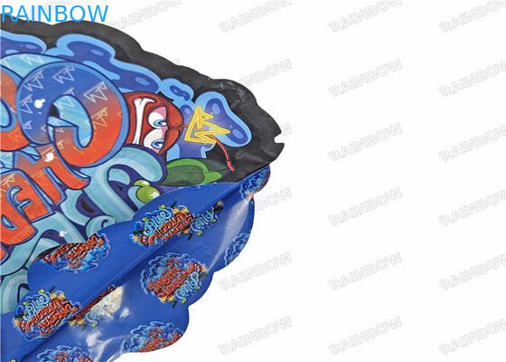 O alimento dado forma especial cortado Mylar de empacotamento Ziplock plástico do saco irregular do petisco 3.5g ensaca