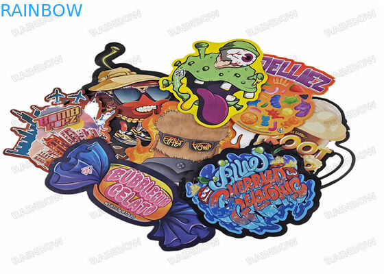 Mylar comestível ensaca o malote plástico dado forma pecial cortado com os sacos Ziplock da cookie dos doces 3.5g