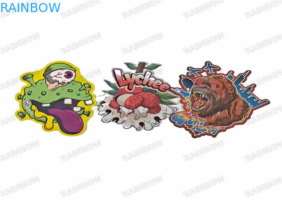 Mylar comestível ensaca o malote plástico dado forma pecial cortado com os sacos Ziplock da cookie dos doces 3.5g