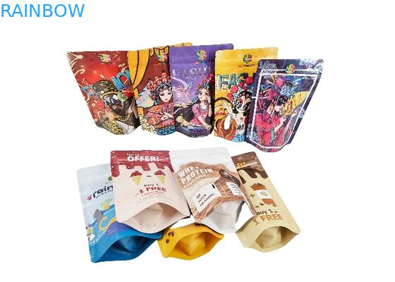 Suporte do plástico da folha de alumínio acima dos sacos Ziplock Resealable de Mylar da prova do cheiro do malote