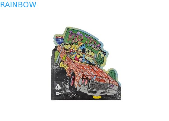 O fechamento plástico do fecho de correr do toque macio 3.5g Mylar ensaca a impressão dada forma especial de Digitas