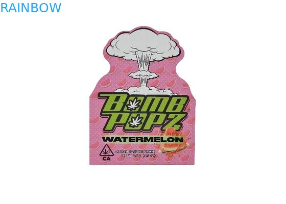 O Ziplock sem perigo para as crianças plástico de Mylar do holograma 3.5g ensaca especial irregular cortado dado forma