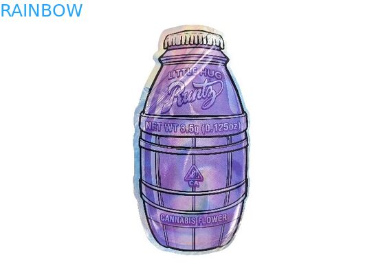 O costume cortado plástico Mylar ensaca o holograma dado forma especial que pinta 3.5g