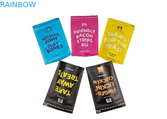 Sacos feitos sob encomenda do empacotamento de alimentos para animais de estimação de papel de embalagem levantar-se dos malotes biodegradáveis