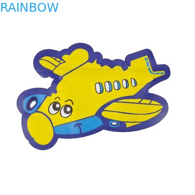 A criança cortada impermeabiliza Mylar que os sacos Ziplock circundam irregular dado forma para o poder dos doces do alimento