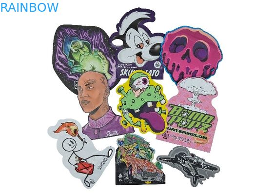 3.5g feito sob encomenda - 28g holograma brilhante Mylar cortado ensaca a forma especial para a cookie do poder do alimento