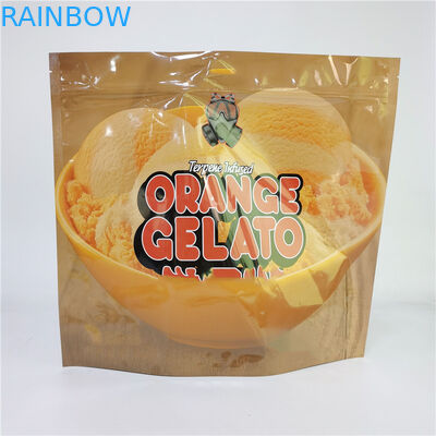 Saco de impressão digital 3.5G 1LB Soft Touch Bolsa Holográfica Alta barreira de cheiro à prova de crianças Zipper Stand Up Bags