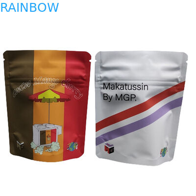 Saco de impressão digital 3.5G 1LB Soft Touch Bolsa Holográfica Alta barreira de cheiro à prova de crianças Zipper Stand Up Bags