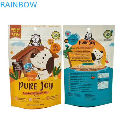 Bolsas de papel kraft fecháveis por calor para produtos comestíveis Bolsas fecháveis de fecho de fecho para sacos de alimentos para animais de estimação