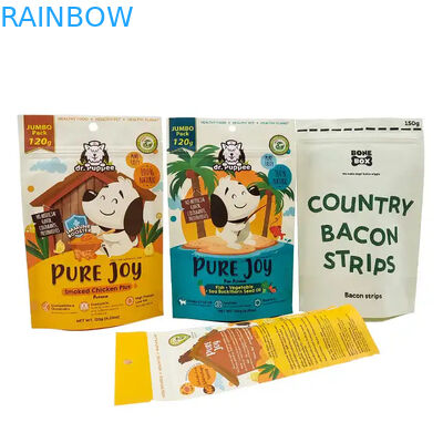 Bolsas de papel kraft fecháveis por calor para produtos comestíveis Bolsas fecháveis de fecho de fecho para sacos de alimentos para animais de estimação