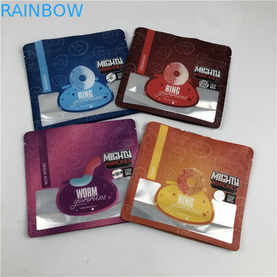 Serviço profissional Sacos impressos digitais com impressão brilhante/mate acabamento de sacos Mylar comestíveis gummy