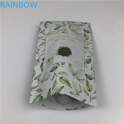 Sacos de impressão digital personalizados Logotipo de ouro metálico Sacos de embalagem de chá