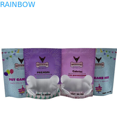 Saco de refeição para animais de estimação com fecho de fecho em cores CMYK para armazenamento de alimentos para animais de estimação de longa duração