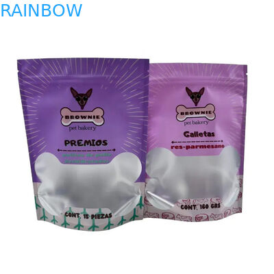 Bolsa reutilizável de alimentos para animais de estimação para embalagens de pé com fechadura de fecho