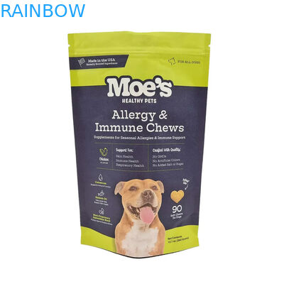 Bolsa reutilizável de alimentos para animais de estimação para embalagens de pé com fechadura de fecho