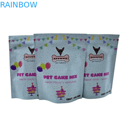 Bolsa reutilizável de alimentos para animais de estimação para embalagens de pé com fechadura de fecho