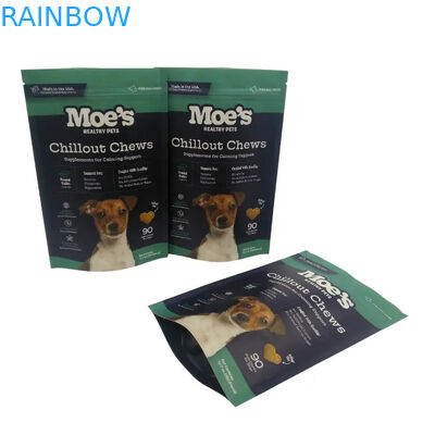 Saco de alimentação para animais com entalhe de lágrima para sacos de embalagem de guloseimas para cães