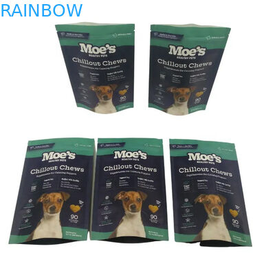 Saco de alimentação para animais com entalhe de lágrima para sacos de embalagem de guloseimas para cães