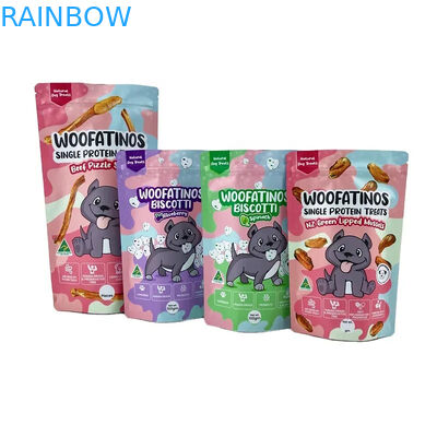 Saco de alimentação para animais com entalhe de lágrima para sacos de embalagem de guloseimas para cães