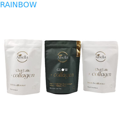 Biodegradável Stand Up Kraft Paper Bag para comestível Gummy Coffee Tea Bag Snacks Sacos de embalagem de alimentos