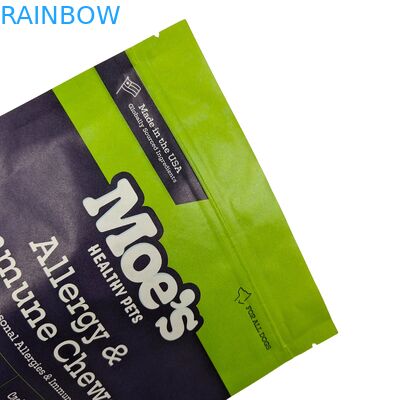 Sacos biodegradáveis de papel alumínio reabastecíveis de qualidade alimentar Grado de café Feijão de chá Nut Snack Doypack