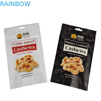 250g 500g Custom Cashew Nut Doypack Alumínio Folha Ziplock Embalagem de plástico Zipper Saco Para Snack