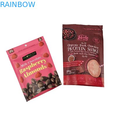 Saco de Chocolate Stand Up Custom Bolsa de Alumínio Folha Zipper Bolsa de Alumínio Folha Frosted Zipper Saco