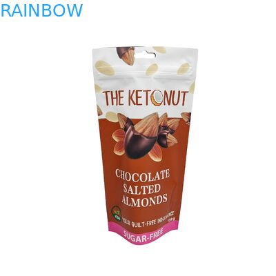 Matt Custom Logotipo Impresso Stand Up Pouch Alumínio Folha Chocolate Embalagem de Alimentos Stand Up Zipper Bag