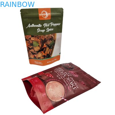 Matt Custom Logotipo Impresso Stand Up Pouch Alumínio Folha Chocolate Embalagem de Alimentos Stand Up Zipper Bag