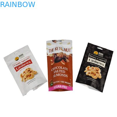 Saco com fecho de qualidade alimentar de folha de alumínio de plástico