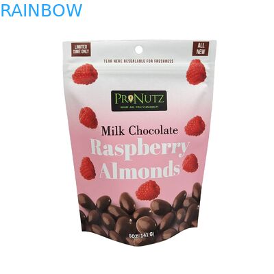 Saco Mylar de qualidade alimentícia laminado Custom Stand Up Ziplock Snack Zipper Bag Packaging