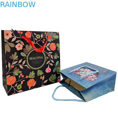 Impressão de logotipo personalizado Embalagem de papel Kraft reutilizável com alça Embalagem de papel Kraft Saco de presente